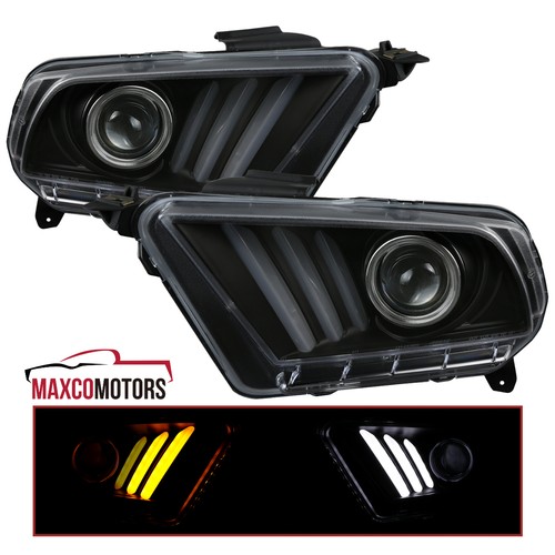 Black projector headlights - black,